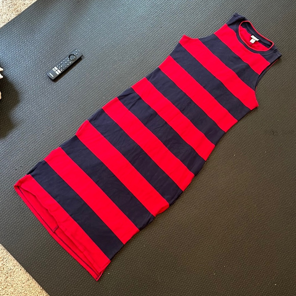 A New Day tank dress- red and navy